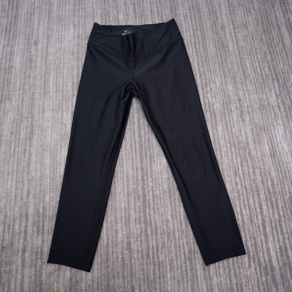 Nike Dri-FIT Leggings Womens S Black Excellent Cropped Athletic Tights